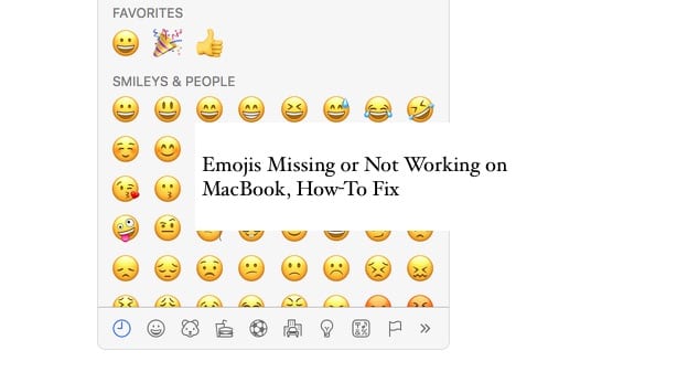 Смайлы не отображаются на MacBook, как исправить