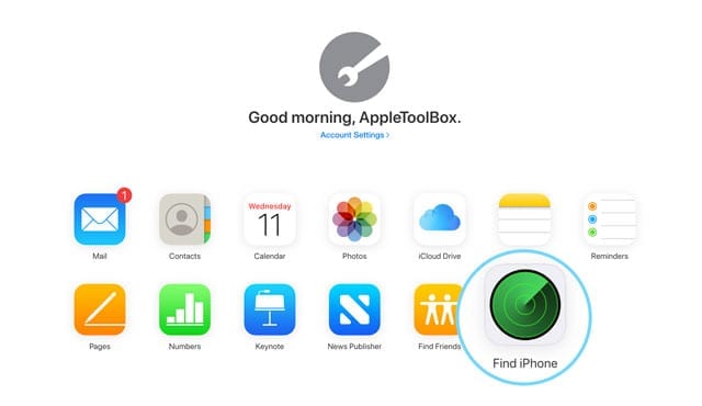 Как настроить Find My iPhone: iCloud