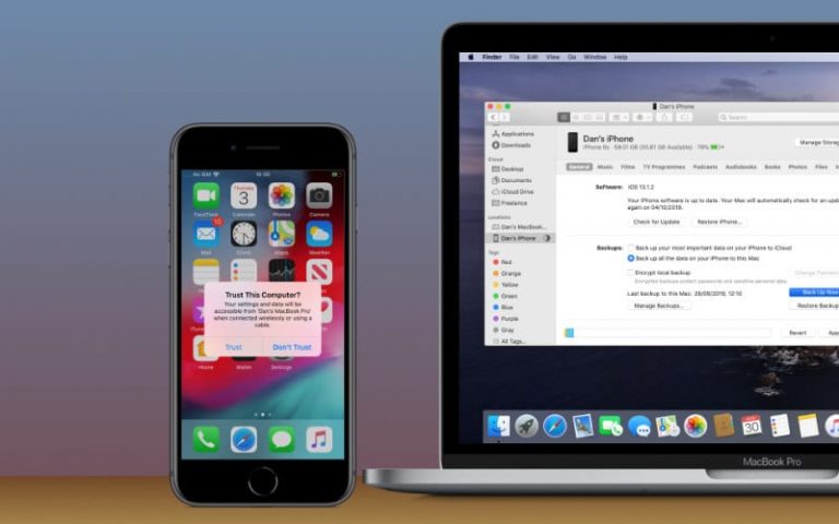 Как сделать резервную копию iPhone, iPad или iPod touch в macOS Catalina или более поздней версии