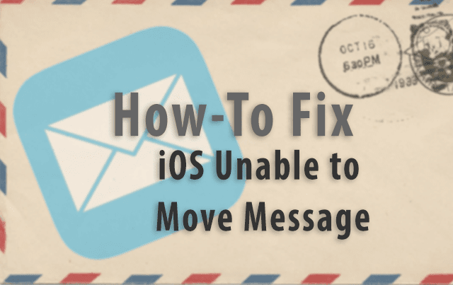 iOS: невозможно переместить сообщение;  исправить