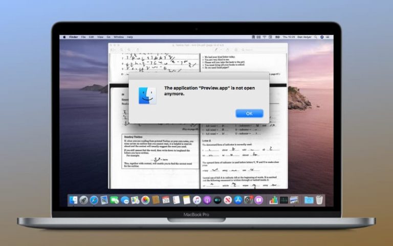 Как исправить «приложение Preview.app больше не открыто» в macOS
