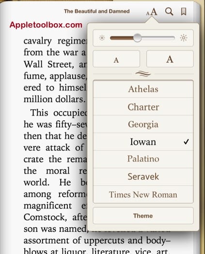 Как изменить внешний вид книг в приложении iBooks