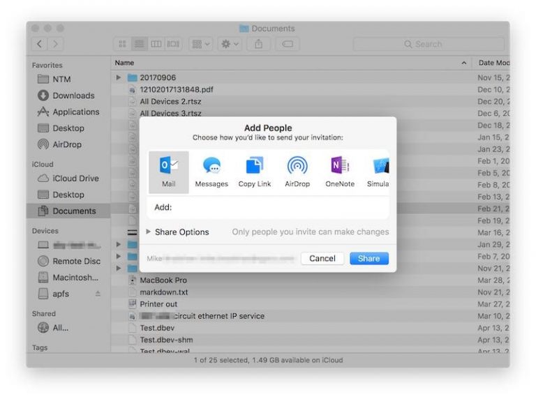 Как поделиться папками в iCloud Drive на macOS Catalina и iOS 13