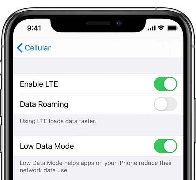 Месячный объем данных на вашем iPhone заканчивается?  Сократите использование данных с помощью режима низкого объема данных!