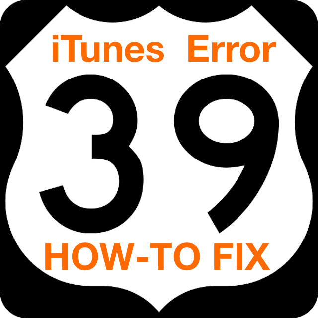 Ошибка iTunes -39 при обновлении iOS, как исправить