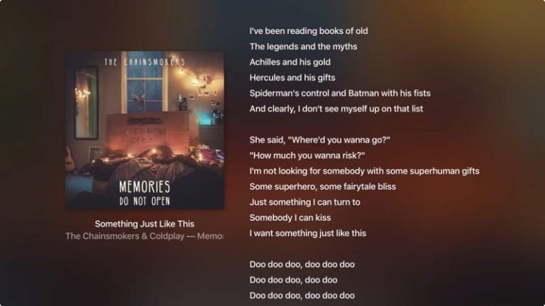 Как просматривать тексты песен в Apple Music на iOS, Mac и Apple TV