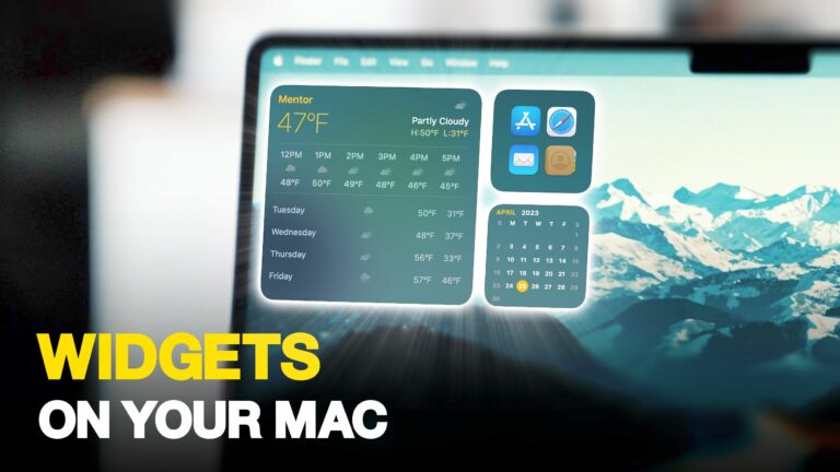 macOS: как изменить цвет виджетов рабочего стола